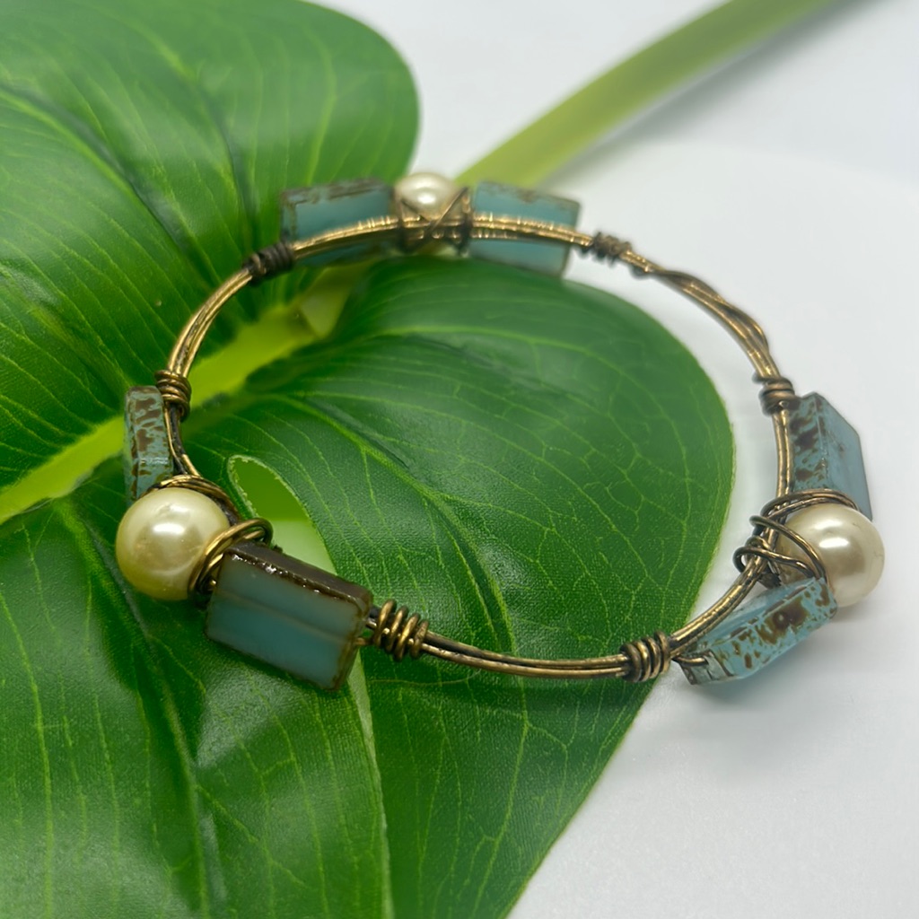 Cooper Blue Glass Bracelet Cooper Blue Glass Bracelet